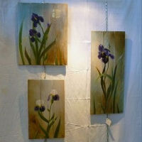tableaux bois iris
